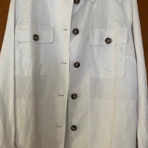 White Linen Jacket, JJill, New